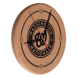 Holland Bar Stool Co. - Washington Nationals 13" Engraved Solid Wood Clock - Multicolor