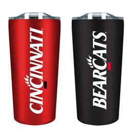 The Fanatic Group - Cincinnati Bearcats 18oz. Soft Touch Tumbler Two-Piece Set - Multicolor