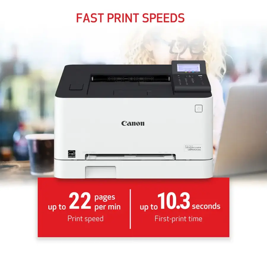 FAST PRINT SPEEDS - Canon printers print up to 22 pages per minute with a print speed of up to 10.3 seconds for first-print time.