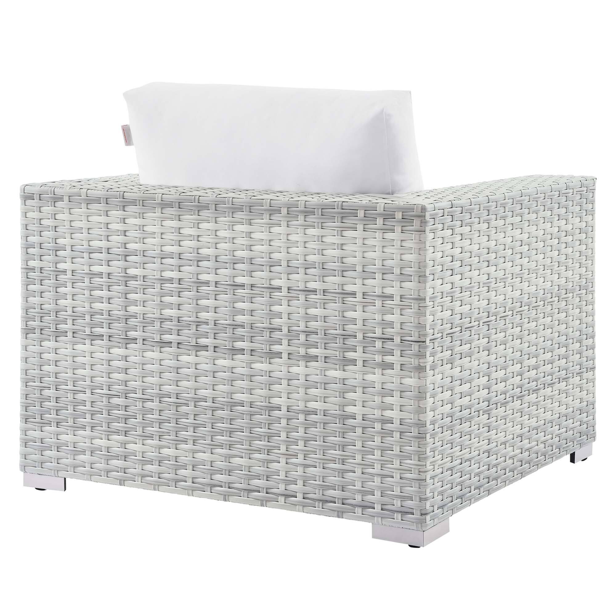Left. Modway - Convene Outdoor Patio Armchair by Modway - Light Gray White.