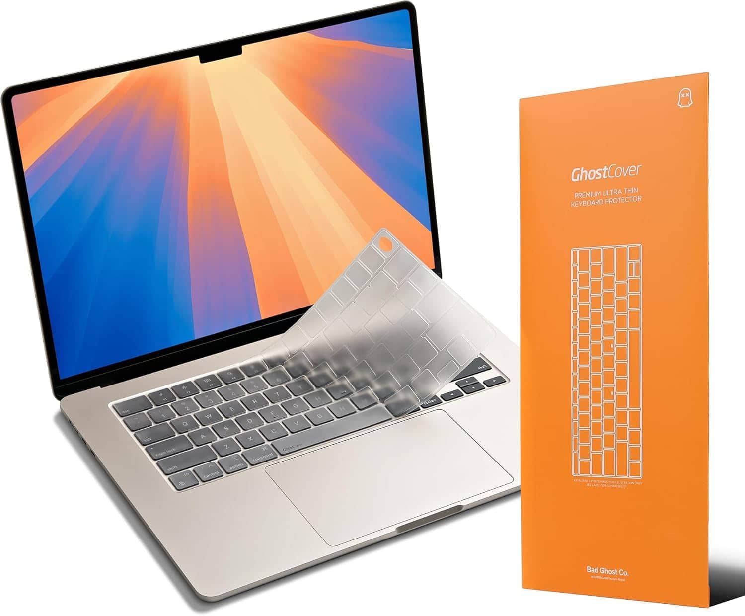 Bad Ghost Company - GhostCover® FlexType™ Premium Keyboard Protector for MacBooks - Clear