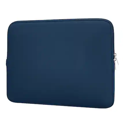 Front. Unique Bargains - Laptop Case - Polyester Computer Sleeve Carrying Bag, Shockproof Protective Cover for 13" Notebook - Dark Blue.