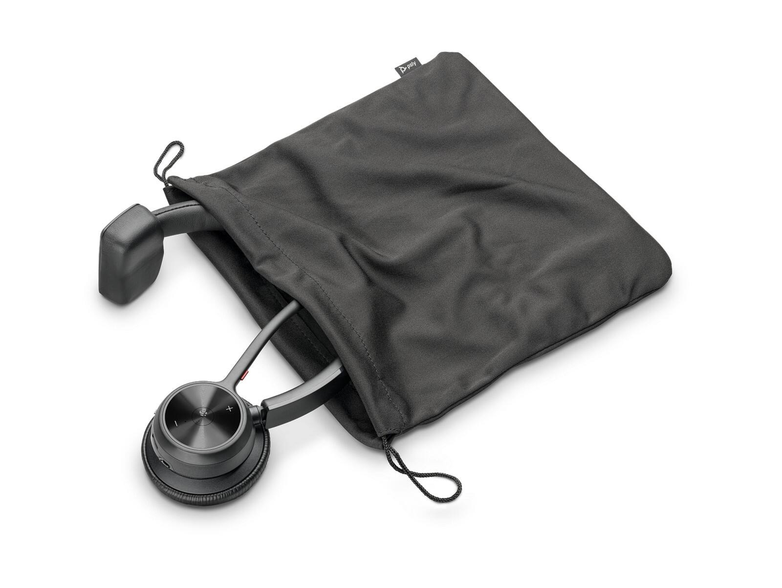 Alt View 1. HP - Poly Voyager 4310 Microsoft Teams Certified USB-C Headset with charge stand - Black.