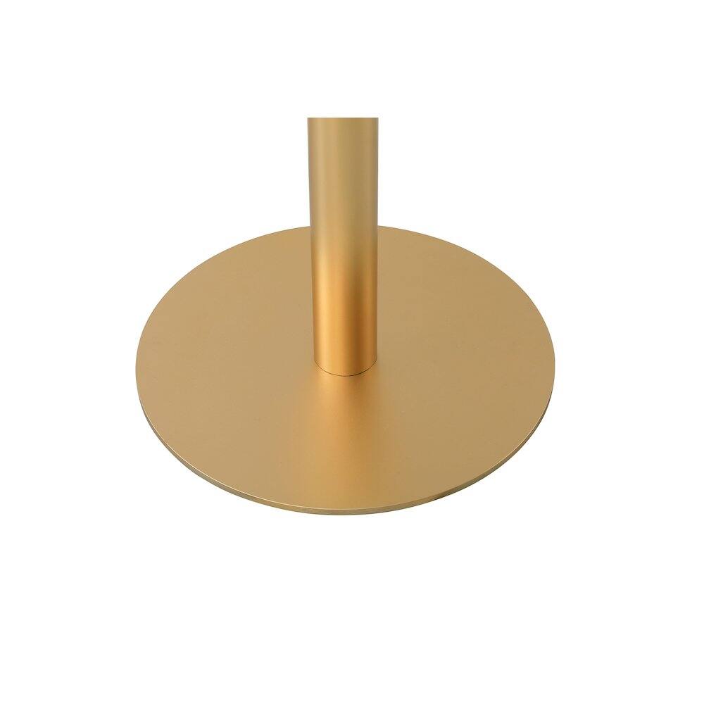 Angle. Elegant Decor - Ronan 28 Inch Pub Table In Black - Black And Gold.