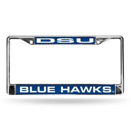 Rico Industries - Dickinson State University Bluehawks DSU Chrome Metal Laser Cut License Plate Frame - Multi