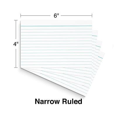 6" x 4" Narrow Ruled