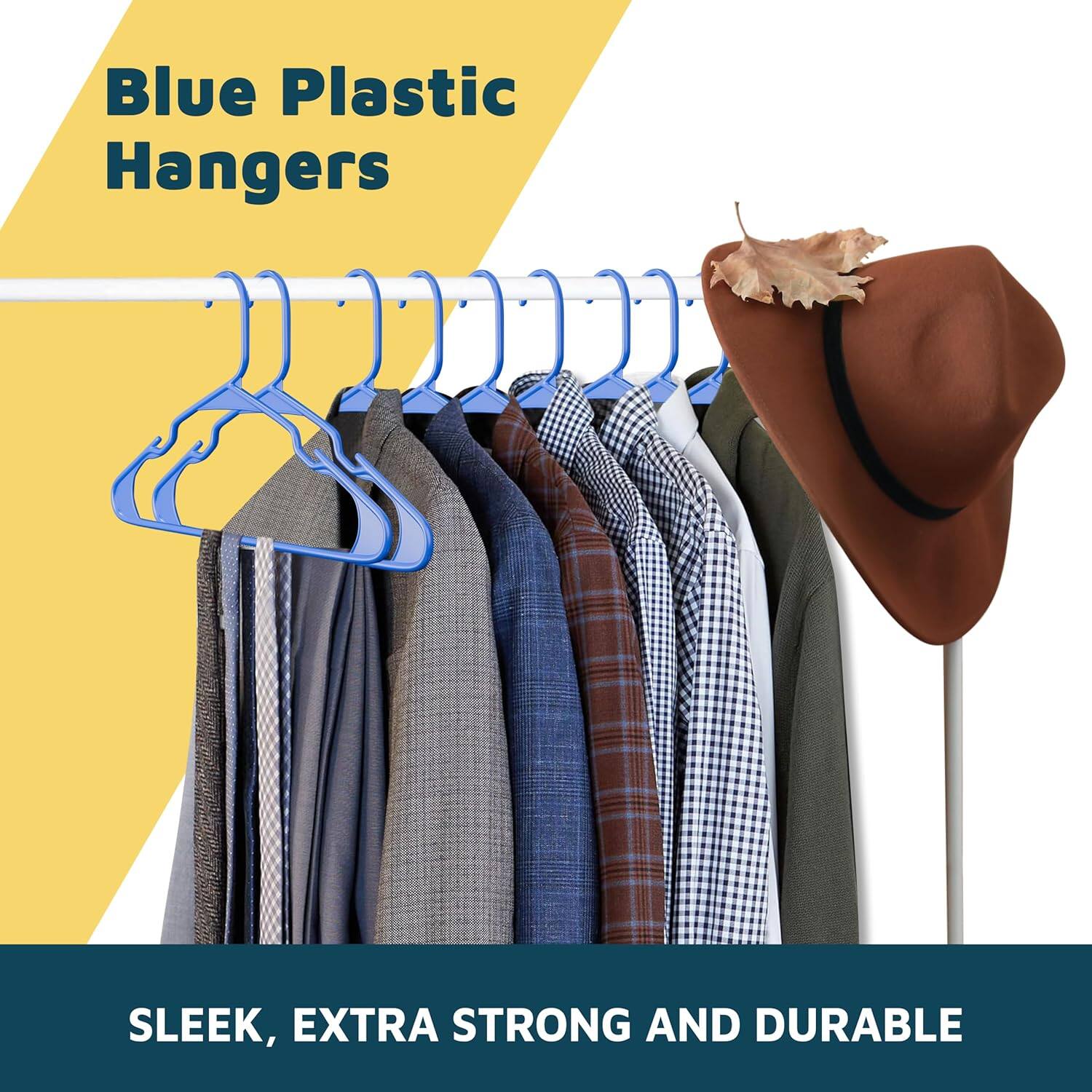 Blue Plastic Hangers
SLEEK, EXTRA STRONG AND DURABLE