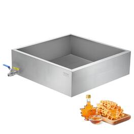 VEVOR - Maple Syrup Evaporator Pan,17.5 Gallon, 254 Cups of 8.8oz Maple Syrup, Flat Evaporator Pan,1 Valve and 3 Heating Methods - Silver