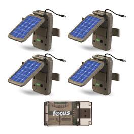 Stealth Cam - Lithium Solar Power Panel (4-Pack) with Card Reader