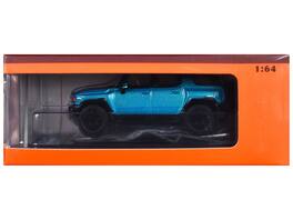 2023 GMC Hummer EV SUV Top 1/64 Diecast Model Car by GCD - Blue Metallic with Black