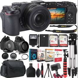 Nikon - Z30 Mirrorless Camera with DX 16-50mm Lens All You Need Accessory Bundle - Black