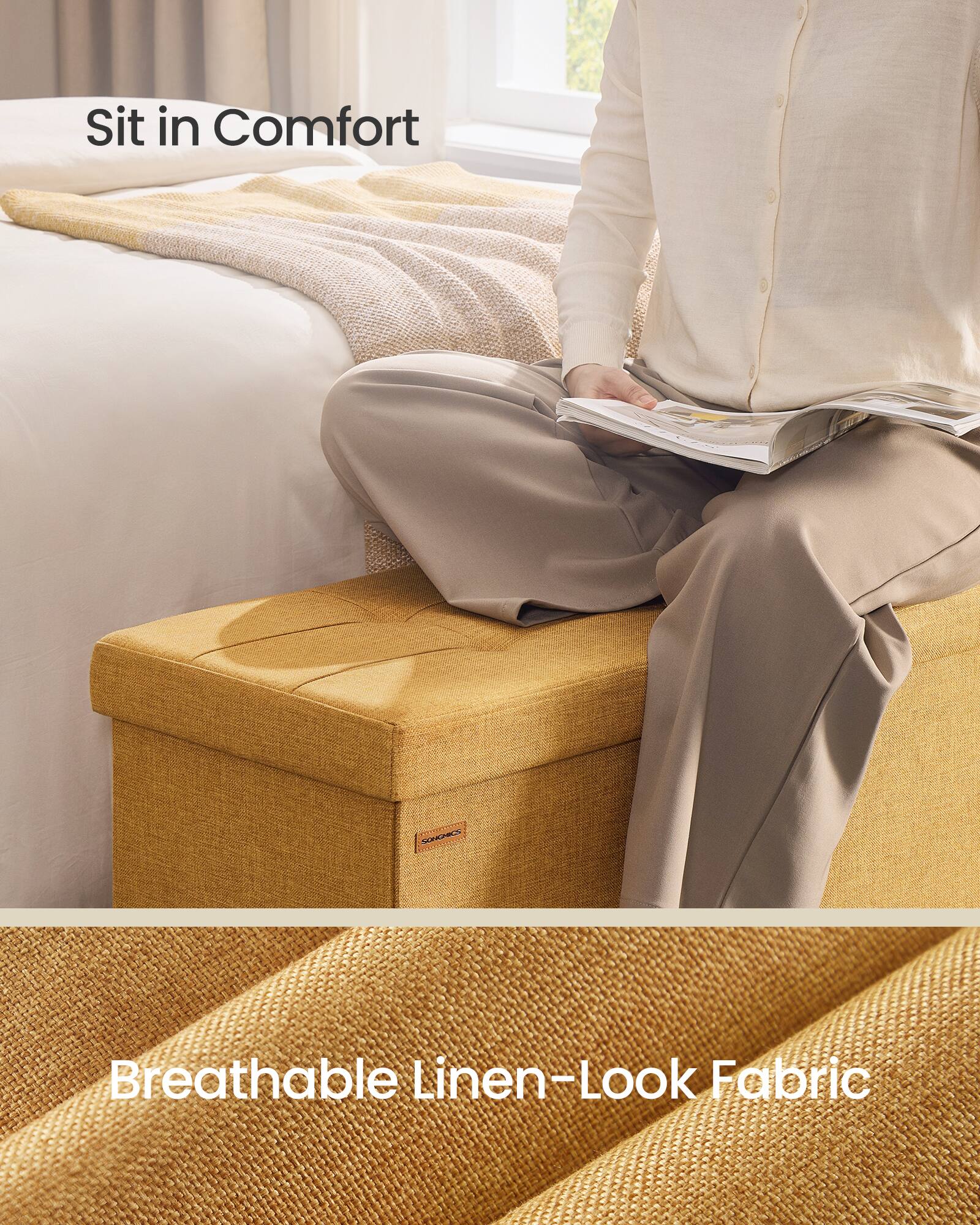 Sit in Comfort

Breathable Linen-Look Fabric