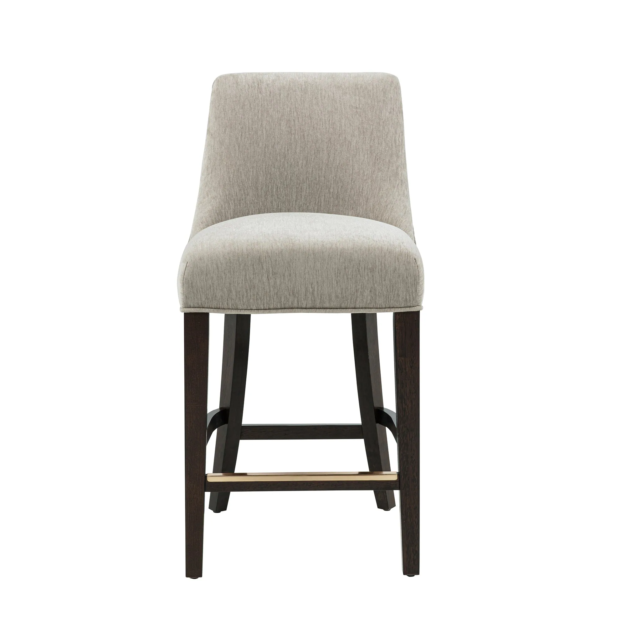 Manhattan Comfort Beever Modern Wood Chenille Counter Stool Taupe ...