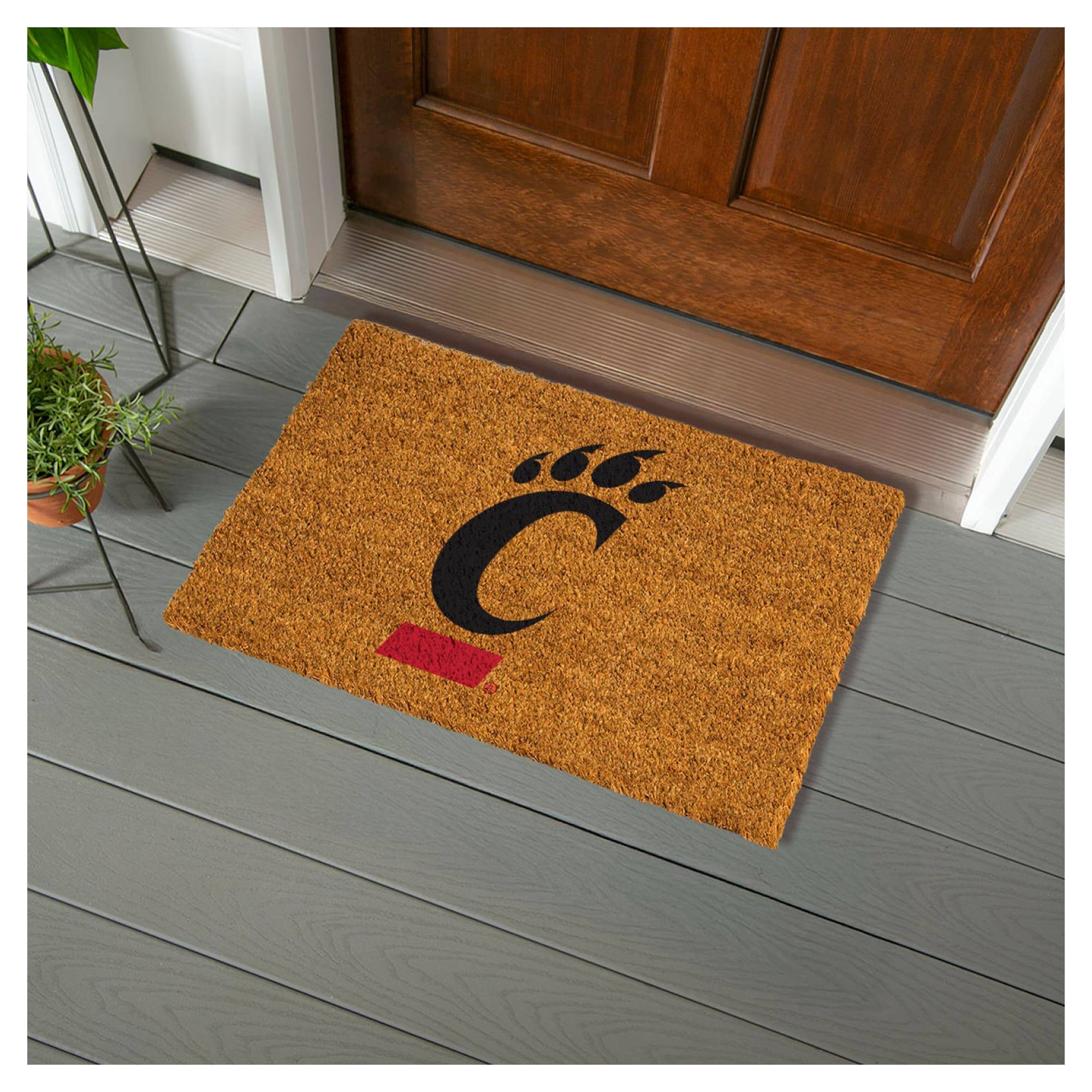 Alt View 1. Evergreen Enterprises - Cincinnati Bearcats 28" x 16" Team Logo Outdoor Coir Mat - Multicolor.