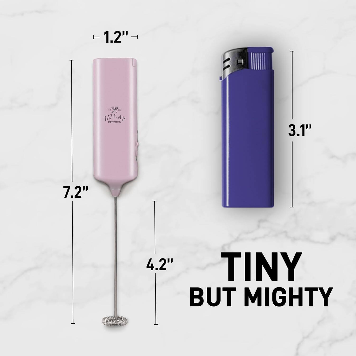 1.2" ZULAY KITCHEN  
3.1"  
7.2"  
4.2"  
TINY BUT MIGHTY