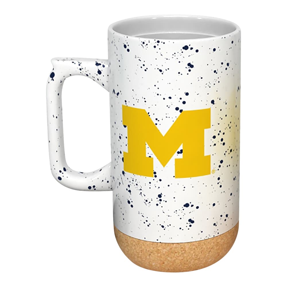 Alt View 1. Indigo Falls - Michigan Wolverines 18oz. Speckle Cork Mug - Multicolor.