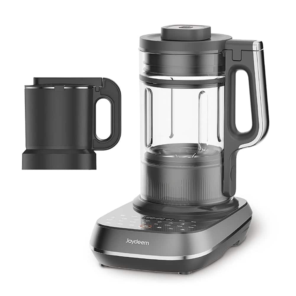 JOYDEEM - Soymilk Maker Machine, Heated Blender with Grind Cup, Low Noise Variable Frequency Brushless Motor - Black