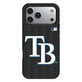 Keyscaper - MLB - Tampa Bay Rays Personalized Bump Case with 8.2ft Drop Protection - 15 Pro - Multicolor