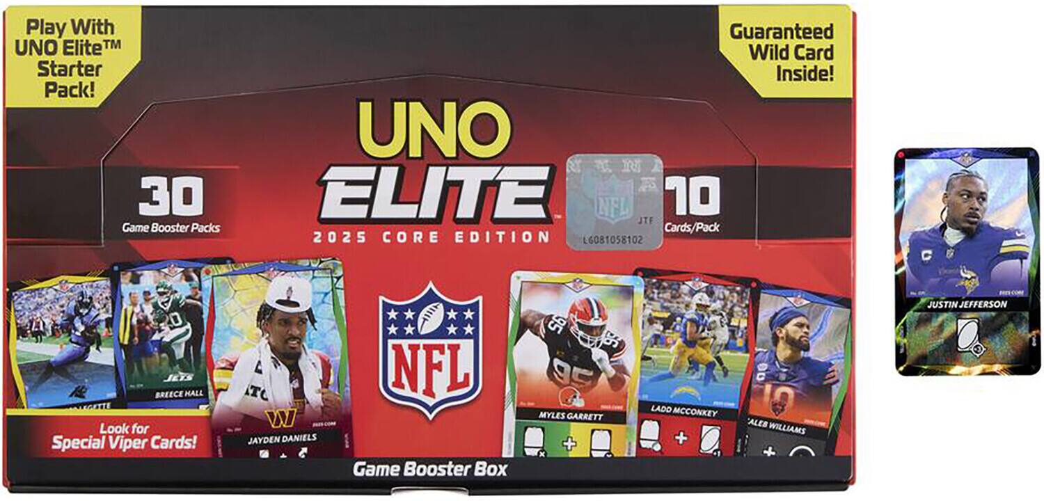 Mattel - Uno Elite NFL 2025 Core Edition, Booster Box - COLLECTIBLES - Multicolor