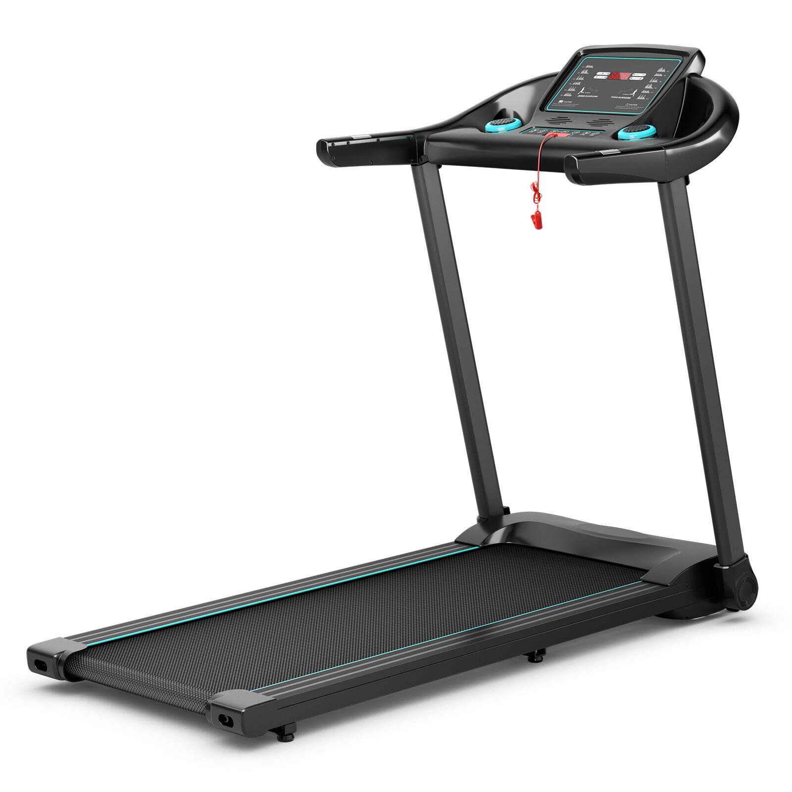 Alt View 20. Costway - 2.25HP Electric Running Machine Treadmill Bluetooth Speaker APP Control - Blue.