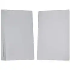 Front. MobileSentrix - Faceplate Covers (Top & Bottom) Replacement Compatible For Sony PlayStation 5 Disc Edition PS5 - White - White.