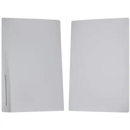 Front. MobileSentrix - Faceplate Covers (Top & Bottom) Replacement Compatible For Sony PlayStation 5 Disc Edition - White - White.