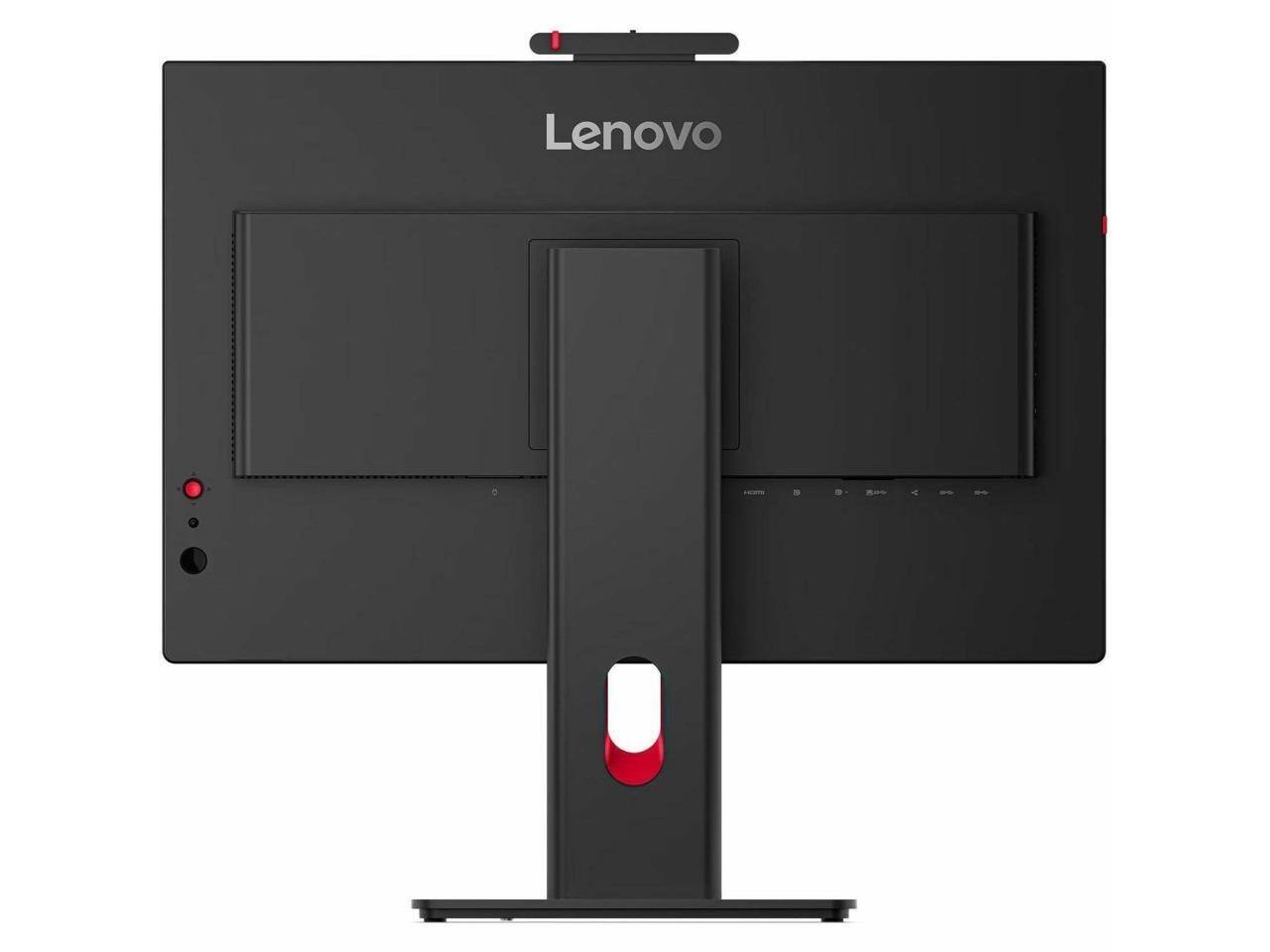 Back. Lenovo - Lenovo ThinkVision T24D-4v 24" Full HD Monitor - 1920x1080 - 120Hz - USB-C, HDMI, DP, USB Hub - Black.