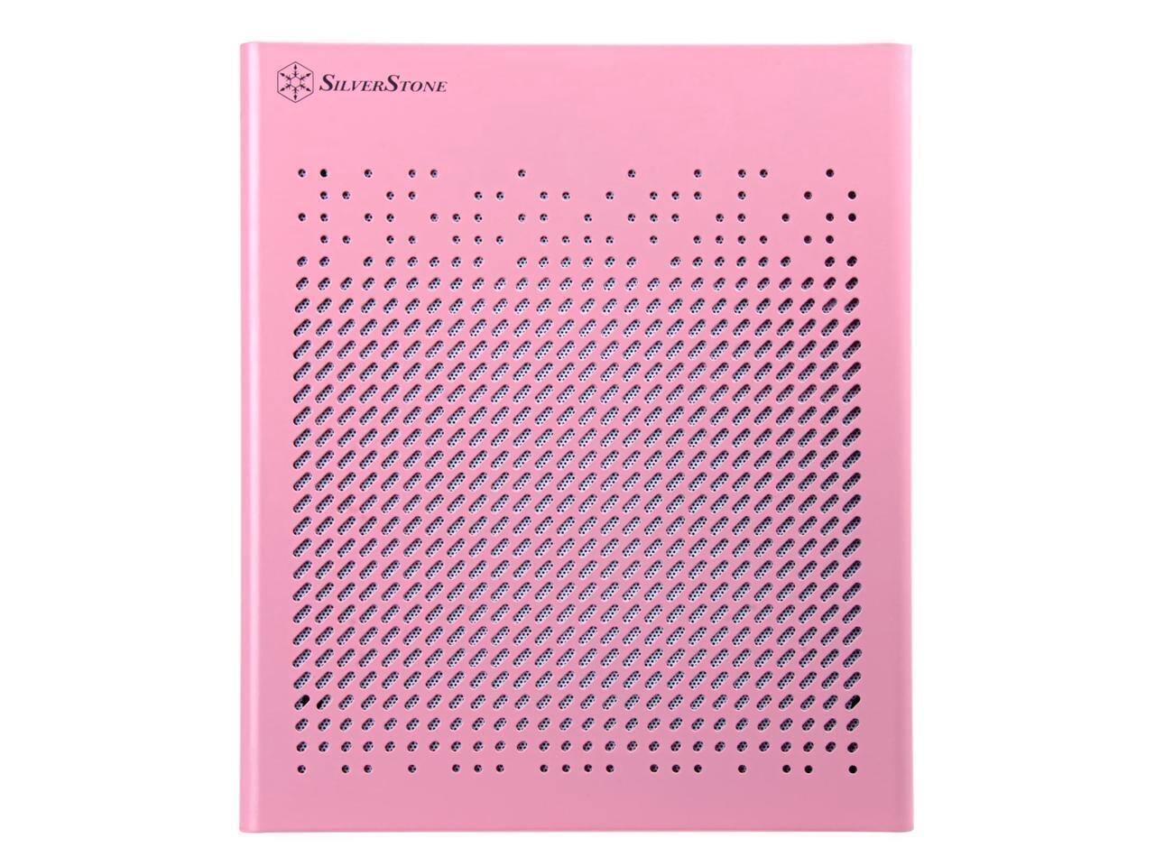 Left. SilverStone - SilverStone Technology SUGO 16 Pink Mini-ITX Small Form Factor case with All Metal Construction, SST-SG16P - Pink.