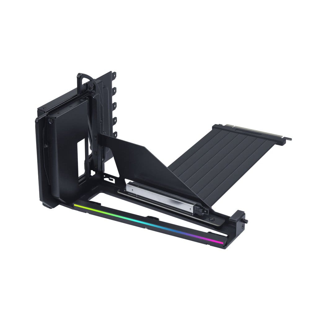 Lian Li - ATX PC Case Multi-Directional 4 Slots Vertical GPU Kit V4 - Premium Gen 5 Riser Cable PCI-E 5.0 x16-200mm - Black