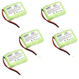 HQRP - 5-Pack Rechargeable Ni-MH Battery 3.6 V 230 mAh for Dogtra BP-20R Training Collar Receiver