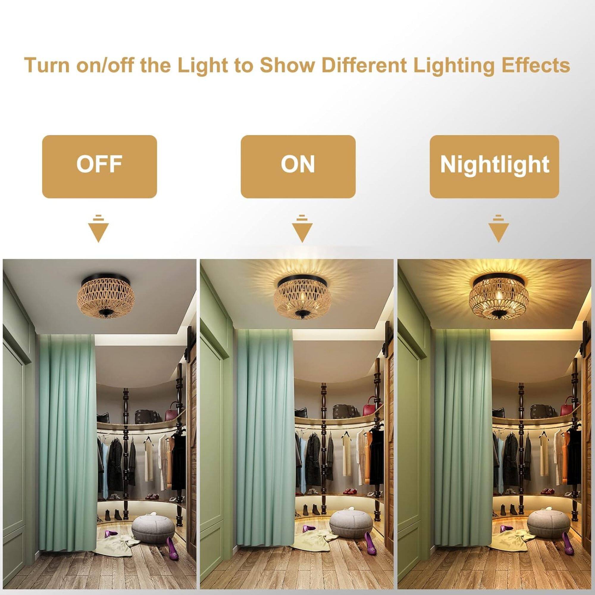 Turn on/off the Light to Show Different Lighting Effects

OFF

ON

Nightlight