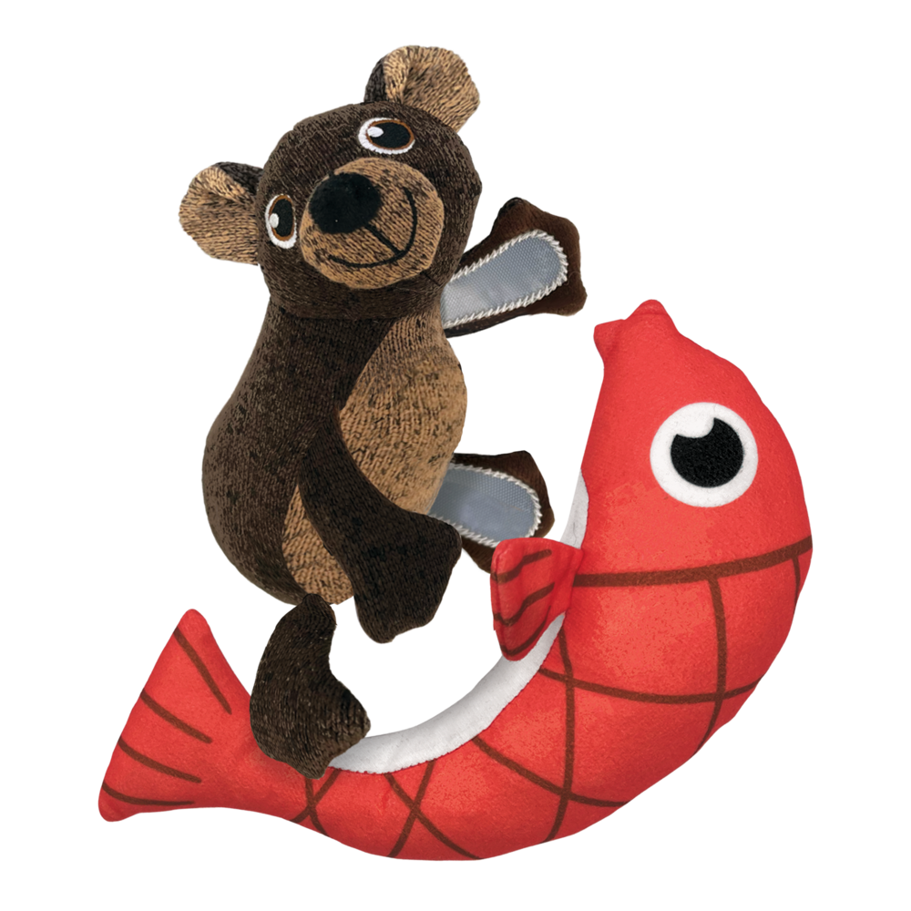 KONG Pull A Partz Pals Bear Dog Toy in Medium Red|Brown - Best Buy