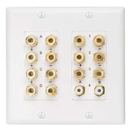 Front. Russound - Russound Htp-7.2 Htp-7.2 Home Theater Wallplate - white.