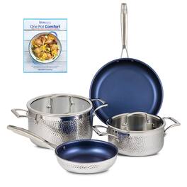 Blue Jean Chef - 6-Piece Stainless Steel Cookware Set - Silver