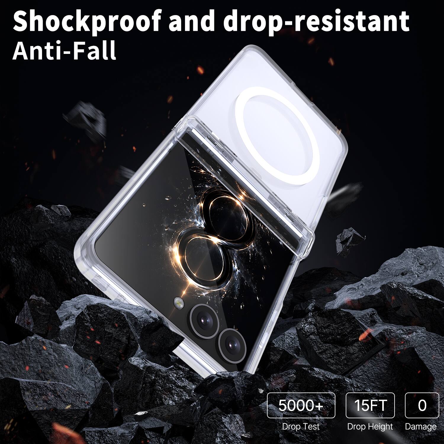 Shockproof and drop-resistant Anti-Fall

5000+ Drop Test
15FT Drop Height
0 Damage