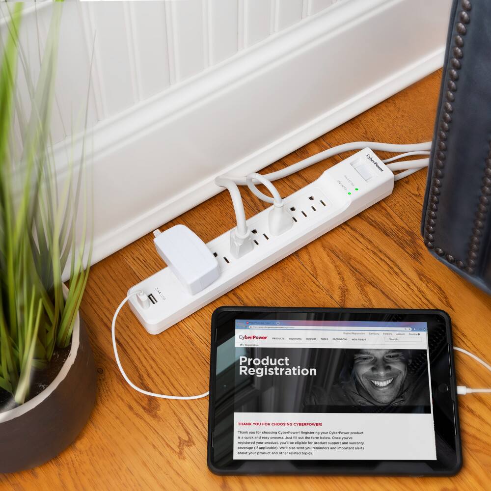 CaherPower Cler Poeer 2.4kU18 bevPower

Product Registration

THANK YOU FOR CHOOSING CYBERPOWER!

Thank you for choosing CyberPower! Registering your CyberPower product is easy and important. By registering your product, you will be eligible for product support and warranty. We will also send you reminders and important alerts regarding your product and other related offers.