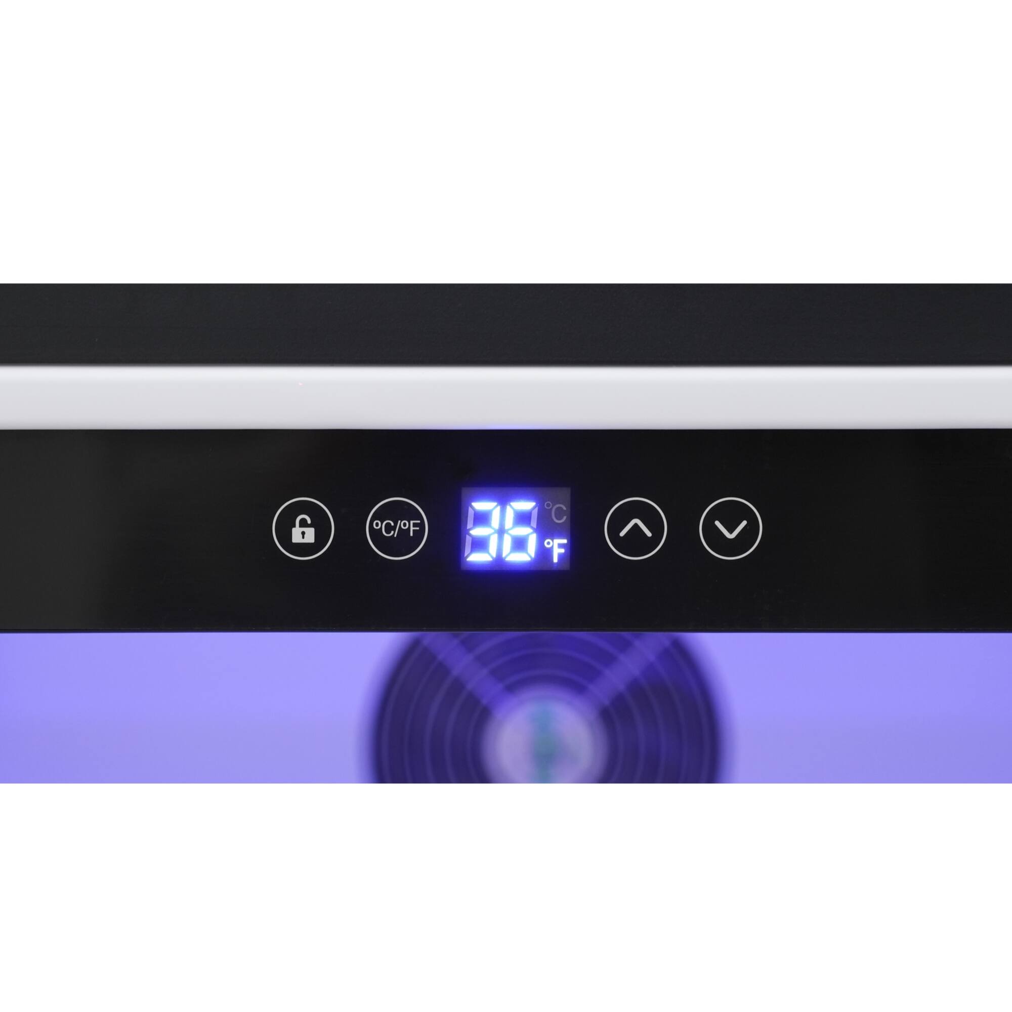 Alt View 8. Koolmore - 24" Outdoor Stainless Steel Refrigerator 5.5 Cubic Foot Capacity with Auto defrost, Blue LED lighting and IPX4 Rating - Black.