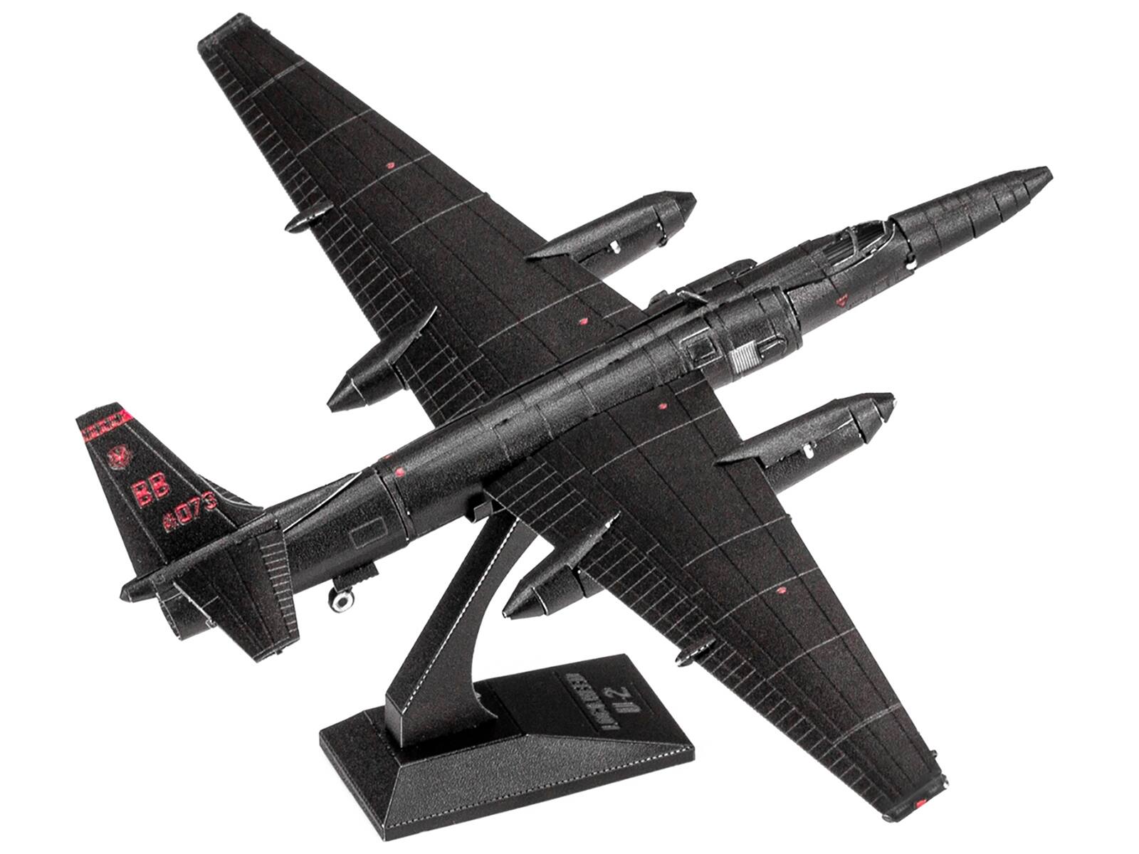 Back. Metal Earth - Model Kit Lockheed Martin U-2 Dragon Lady Aircraft "United States Air Force" (Moderate Difficulty) Steel - Black .