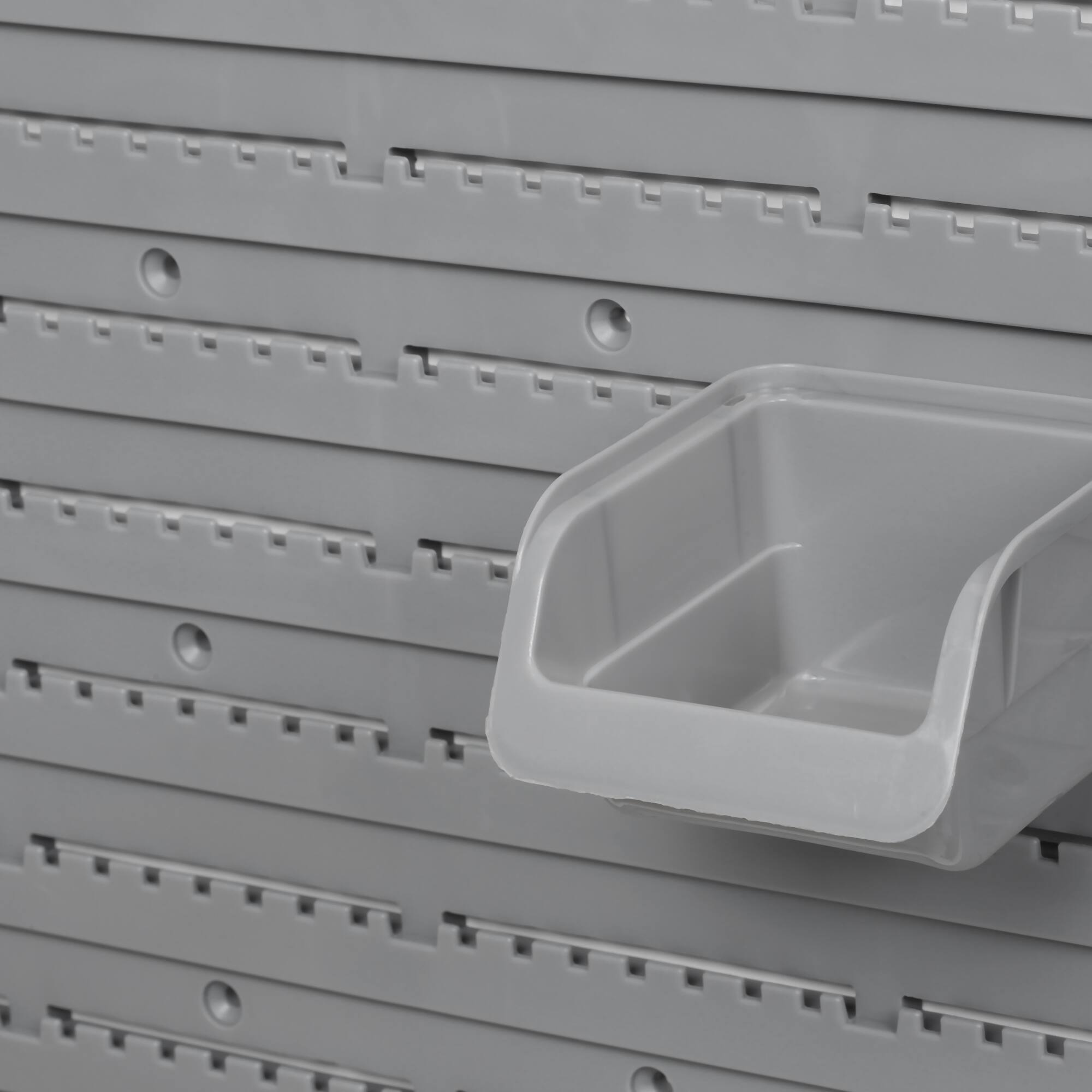 Alt View 7. Durhand - Wall Mounted Storage Bins, 44PC Pegboard Tool Organizer Rack Kit Garage Plastic Shop Tool, Orange - Orange.