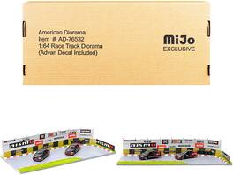 "Race Track Advan" Diorama with Decals for 1/64 Scale Models by American Diorama - Multi