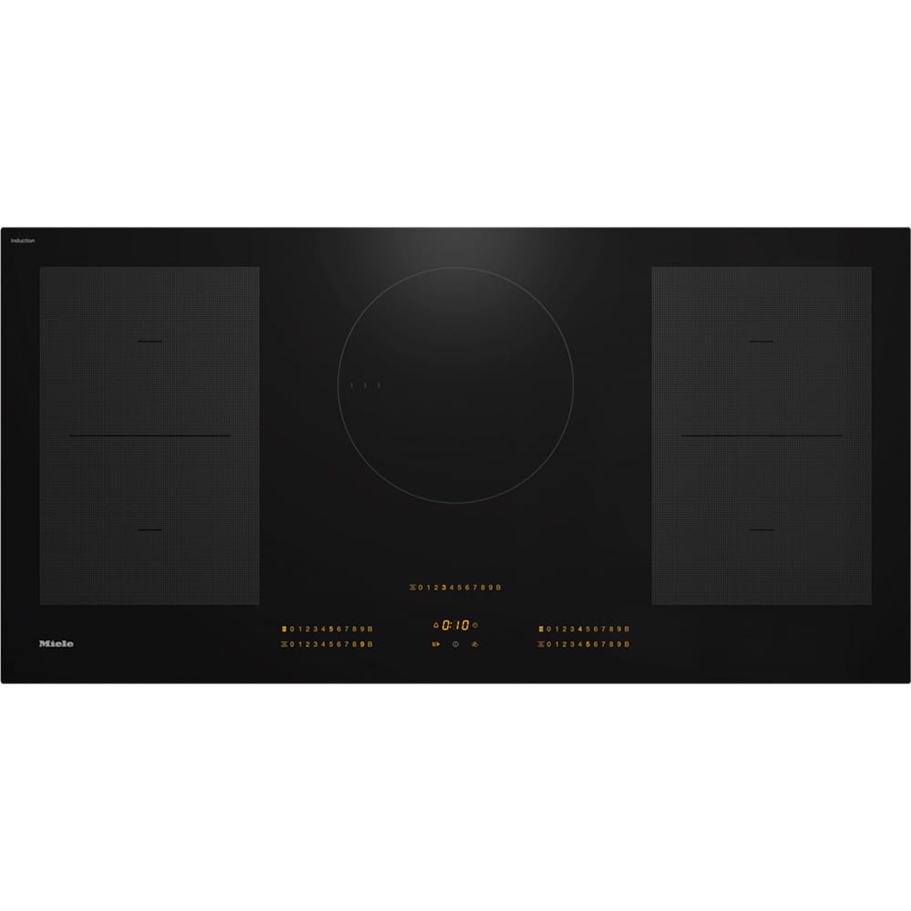 Miele - KM 7755 FL 42" Flush Mounted Induction Cooktop - Black - Front_Zoom