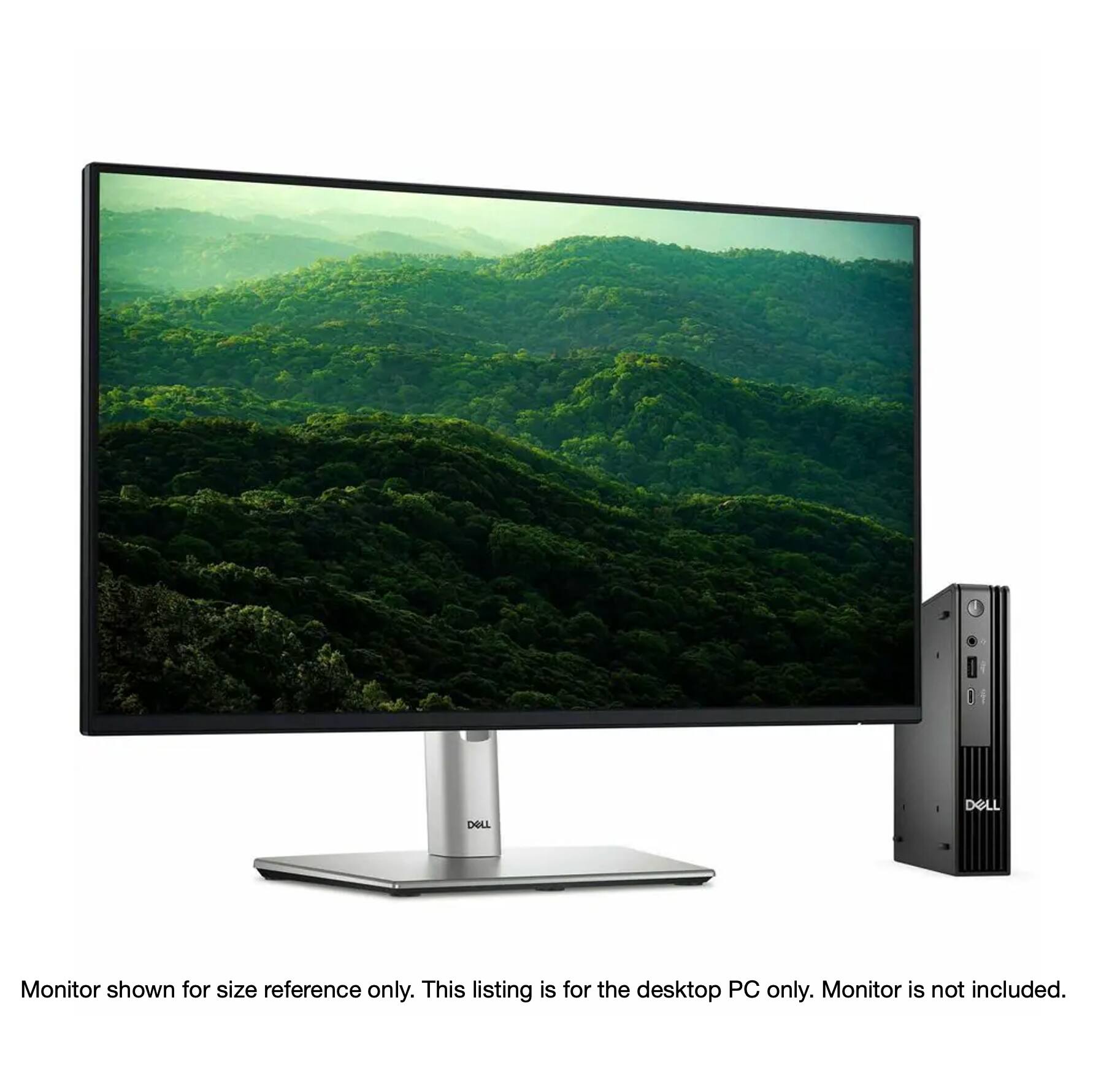 Monitor shown for size reference only. This listing is for the desktop PC only. Monitor is not included.