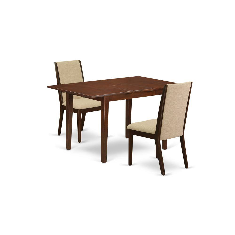 Back. East West Furniture - Dining Room Set Mahogany - Brown.
