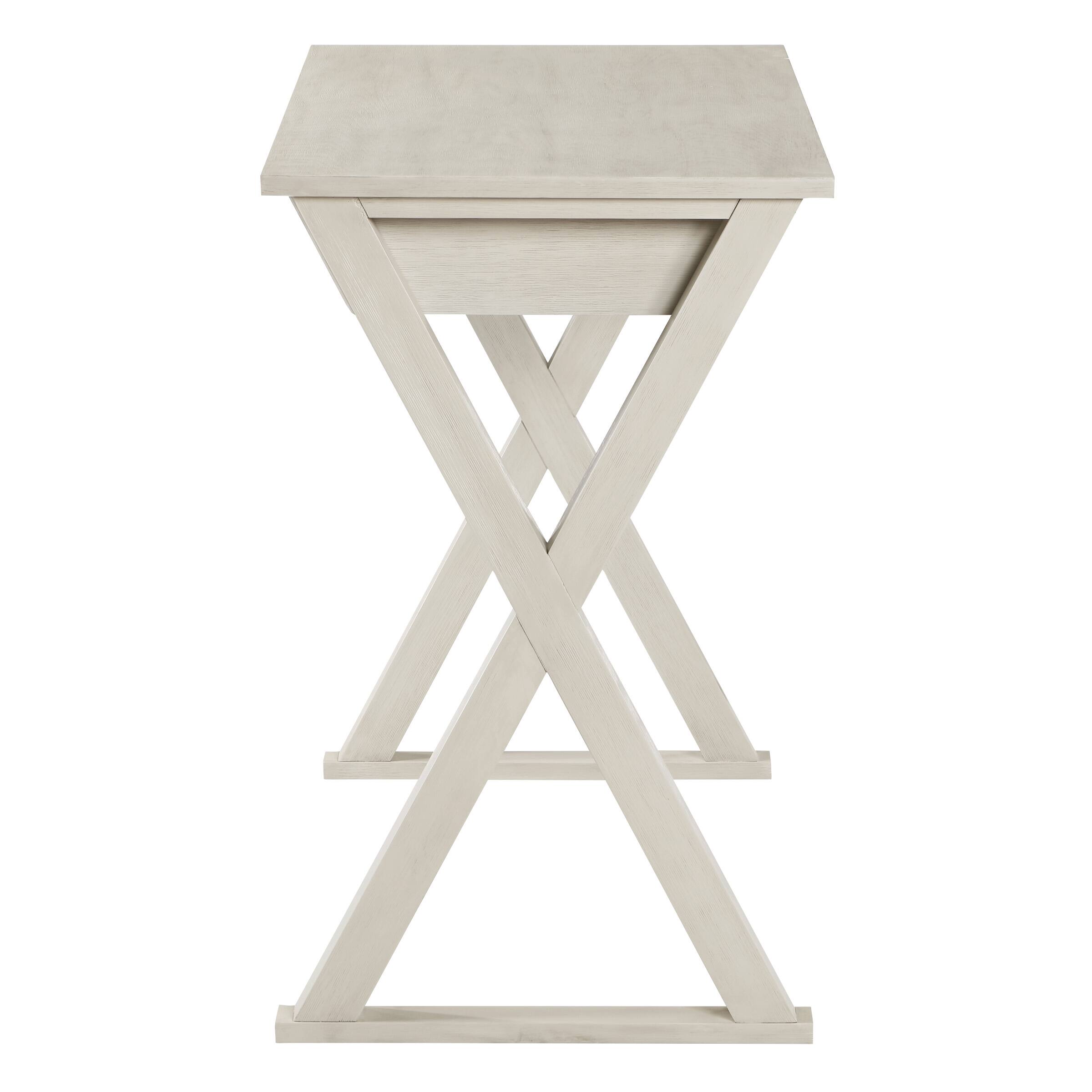 Left. OSP Home Furnishings - Marna Writing Desk - Weathered White.