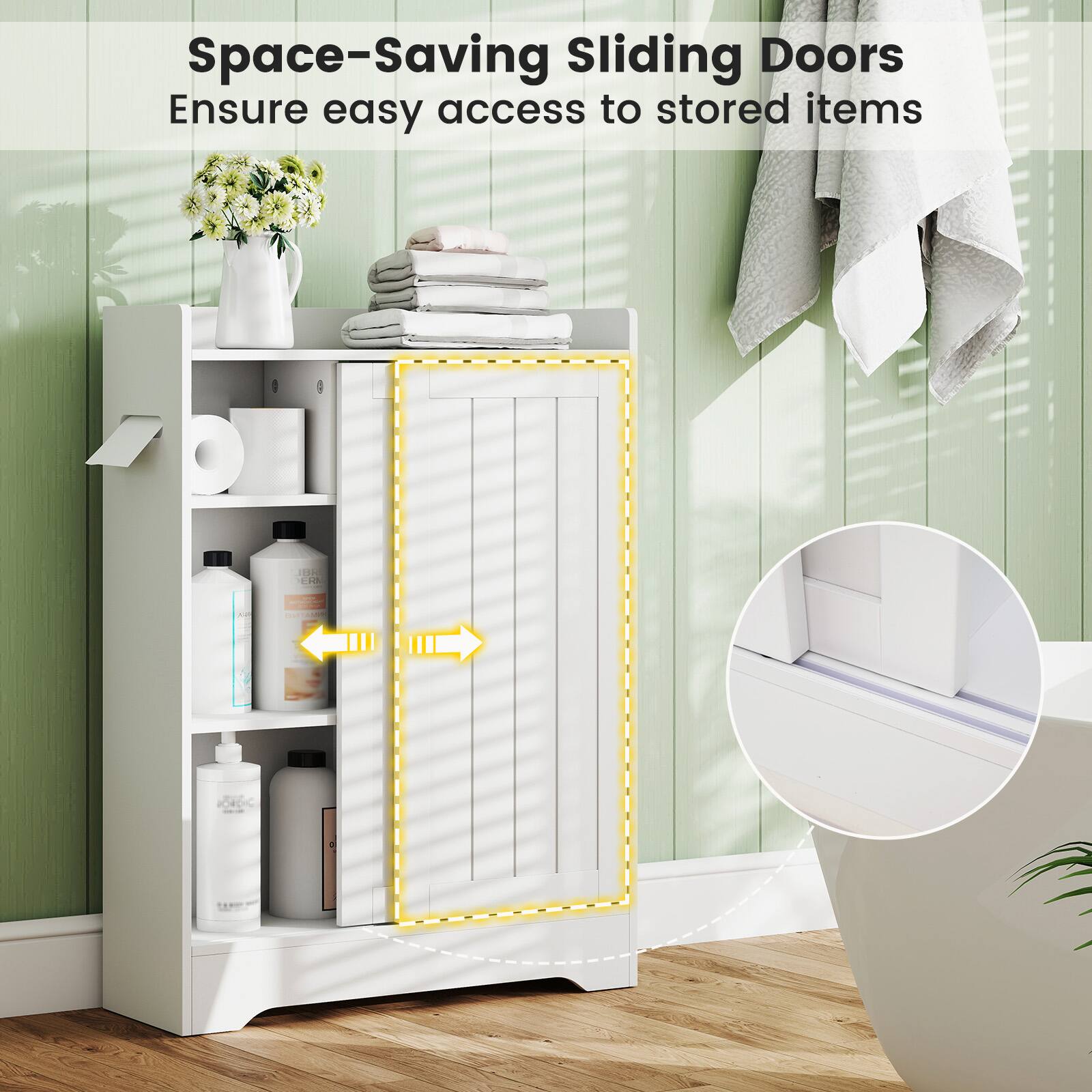 Space-Saving Sliding Doors  
Ensure easy access to stored items