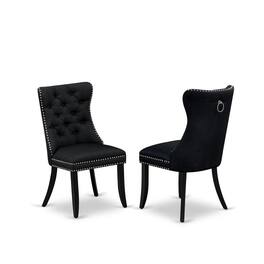 East West Furniture - Parson Kitchen Chairs - Black