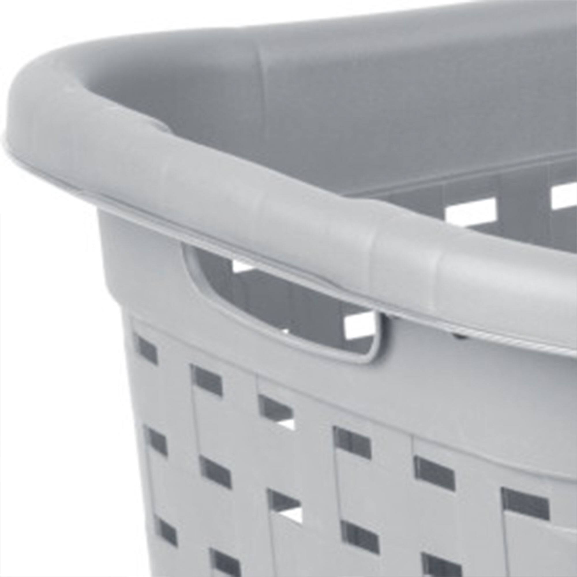Alt View 5. Sterilite - Sterilite Weave Laundry Basket, Plastic Clothes Hamper w/Handles, 6 Pack, Cement.