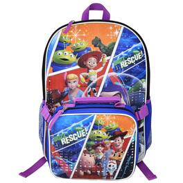 Disney - Toy Story 16" Shoulder Backpack for School with Rectangular Lunch Bag - Blue