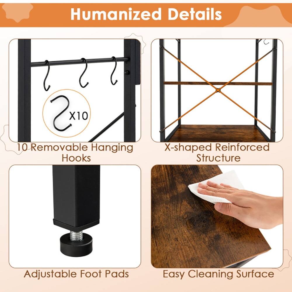 Humanized Details

- 2 X10
- 10 Removable Hanging Hooks
- X-shaped Reinforced Structure
- Adjustable Foot Pads
- Easy Cleaning Surface