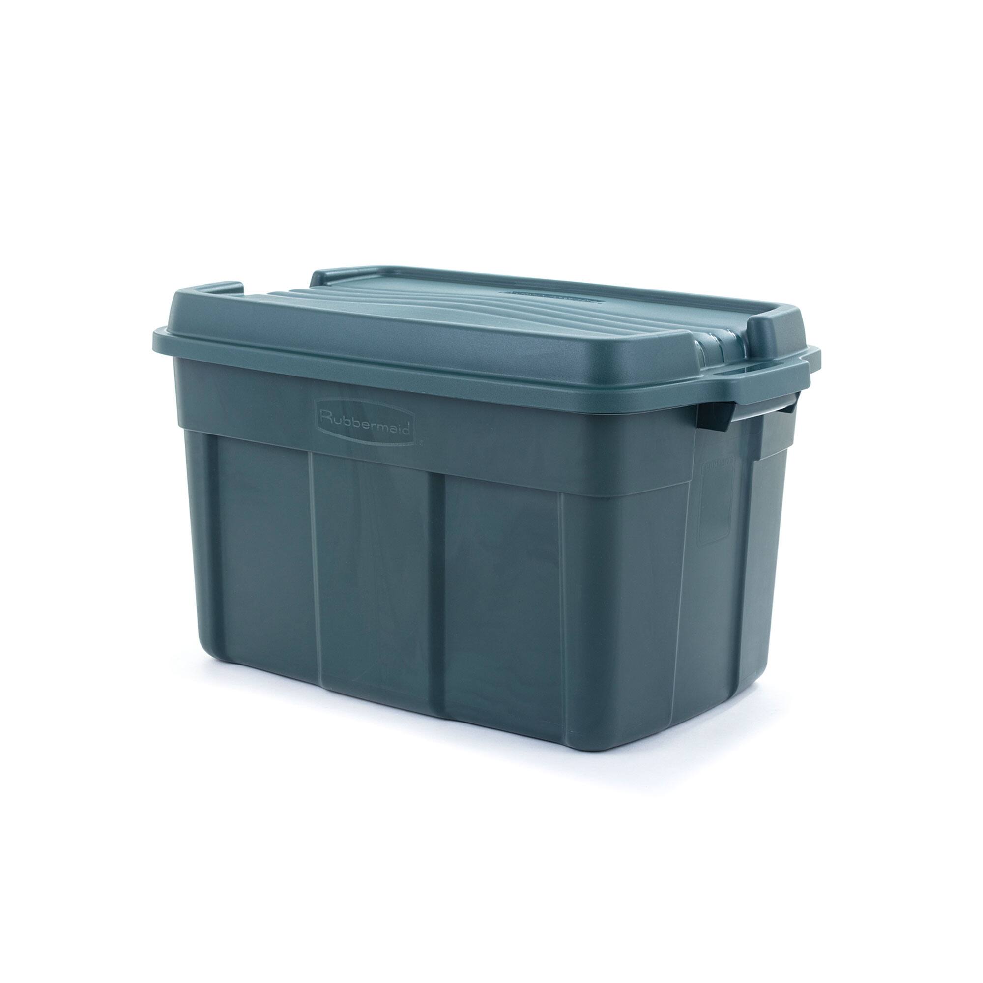 Alt View 8. RubberMaid - Rubbermaid 3 Pack High Top Storage Containers for Garage and Home Use, 37 Gallon - Hunter Green.